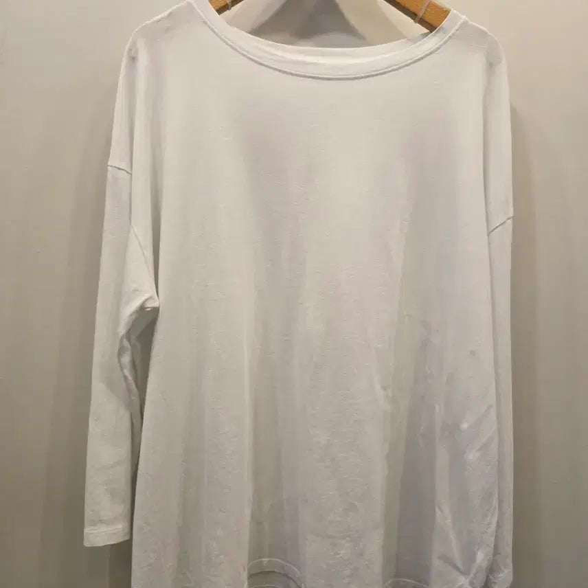 [BUNJANG] COS White Cotton Long Sleeve T-Shirt - Size S / COS 화이트 코튼 롱슬리브 티셔츠 S