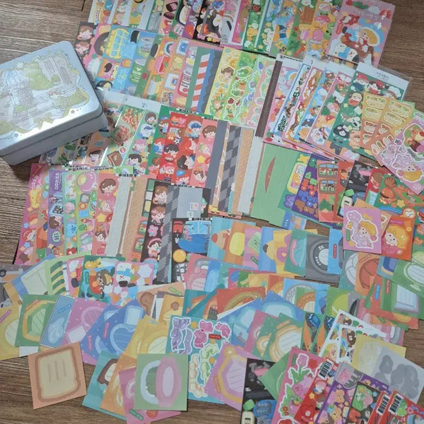 [BUNJANG] Jjoramji Seal Sticker Set with Tin Case / 쪼람쥐 씰스티커 세트 틴케이스 포함