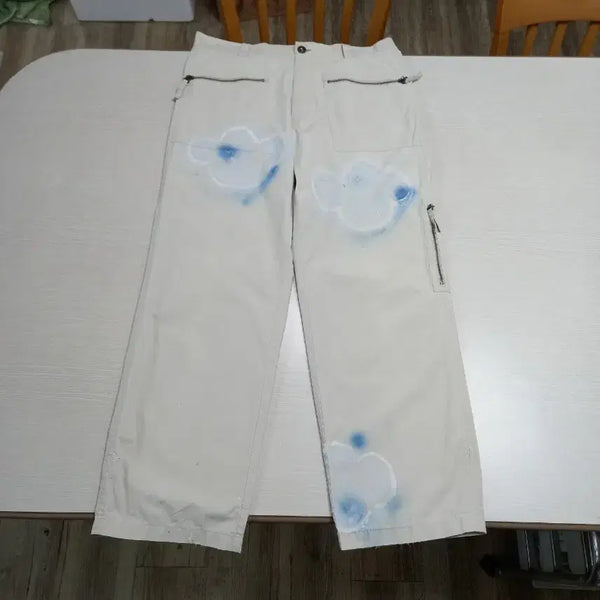 [BUNJANG] ROGATIS Summer Cotton Trousers Ivory Custom Size 32 / 32 ROGATIS 여름용 면바지 아이보리 커스텀 32-447