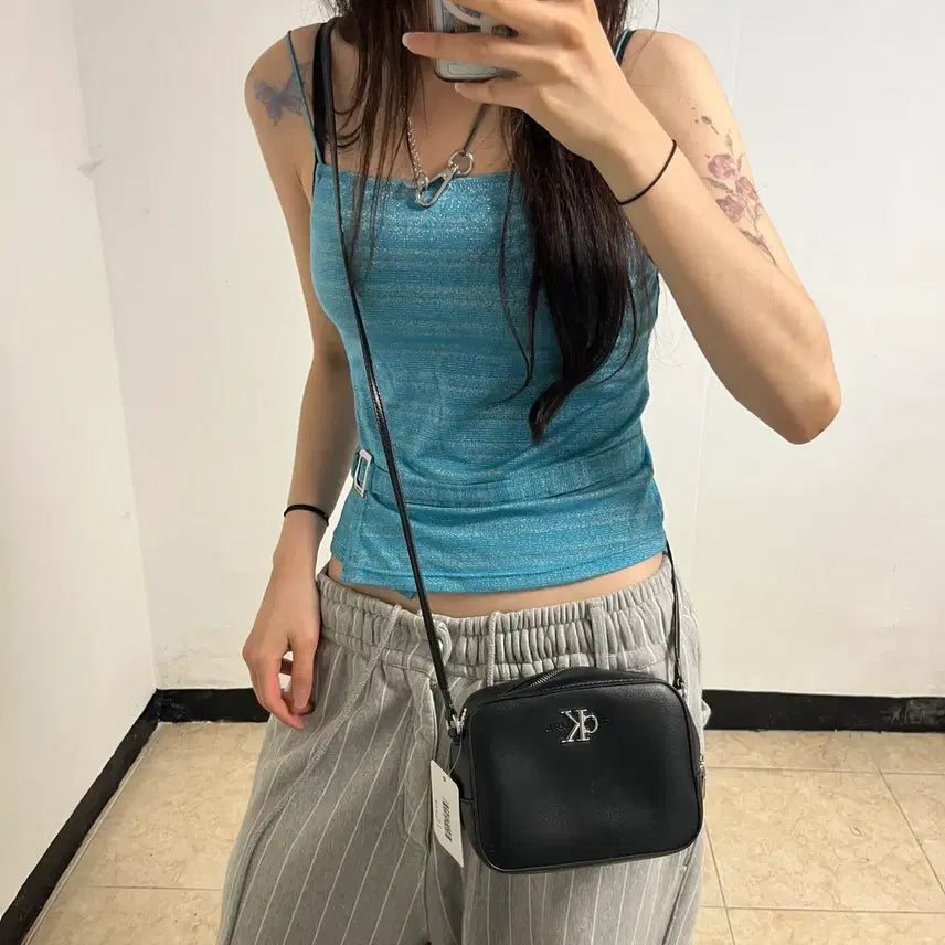 [BUNJANG] Calvin Klein Black Crossbody Bag / 캘빈클라인 블랙 크로스백
