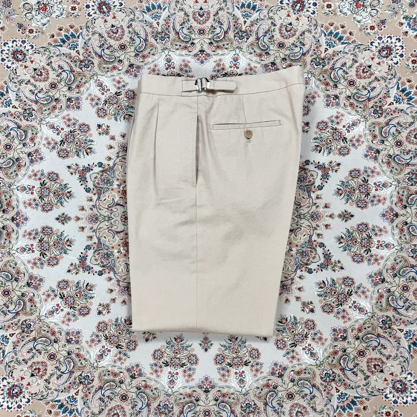 [BUNJANG] Bernard Zins BAC J Two-Pleat Trousers Beige Cotton / [A등급 32추천] 버나드장스 BAC J 베이지 투턱 트라우져팬츠
