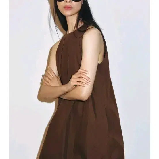 [BUNJANG] ZARA Mini Balloon Dress Brown / 자라 미니 벌룬 원피스8372/034/700