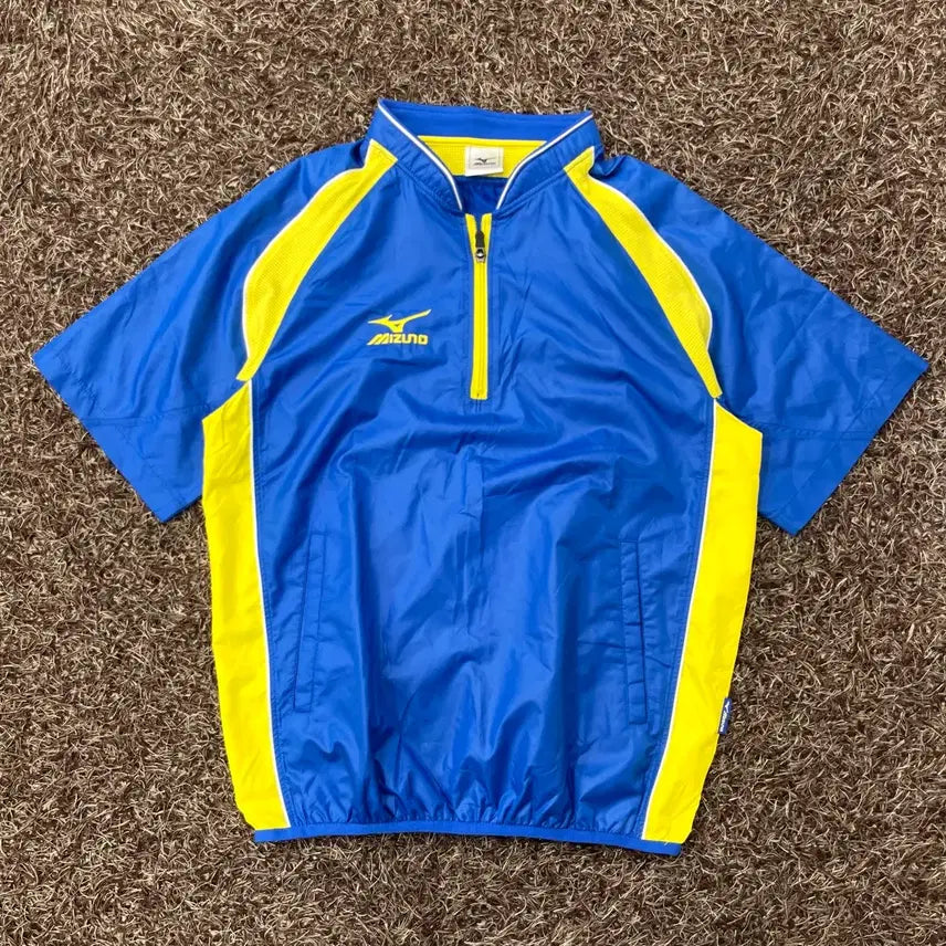 [BUNJANG] Mizuno Back Logo Half-Zip Warm-up T-Shirt / S 미즈노 백로고 반집업 웜업 티셔츠