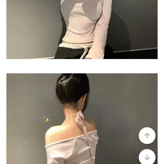 [BUNJANG] Halter Off Shoulder T-Shirt Black / 여리 홀터 오프 티셔츠 블랙