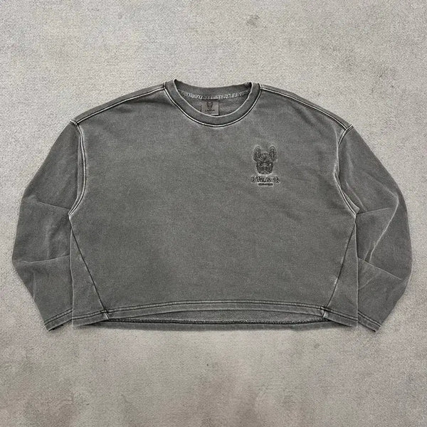 [BUNJANG] LIFEWORK Cropped Sweatshirt / F 라이프워크 크롭 맨투맨