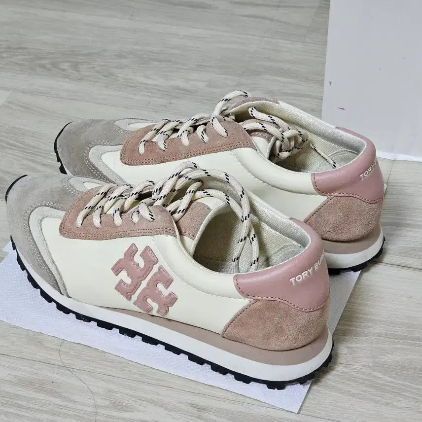 [BUNJANG] Tory Burch Good Luck Sneakers Pink/Beige US 6.5 / 토리버치 굿럭 스니커즈 (새상품급)