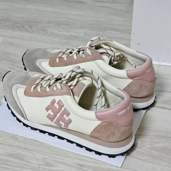 [BUNJANG] Tory Burch Good Luck Sneakers Pink/Beige US 6.5 / 토리버치 굿럭 스니커즈 (새상품급)