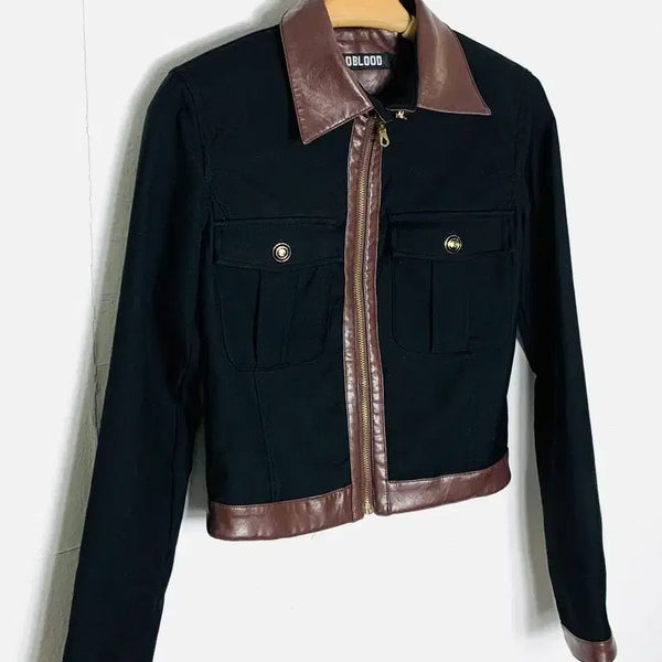 [BUNJANG] Badblood Leather Trimmed Jacket / 배드블러드 자켓