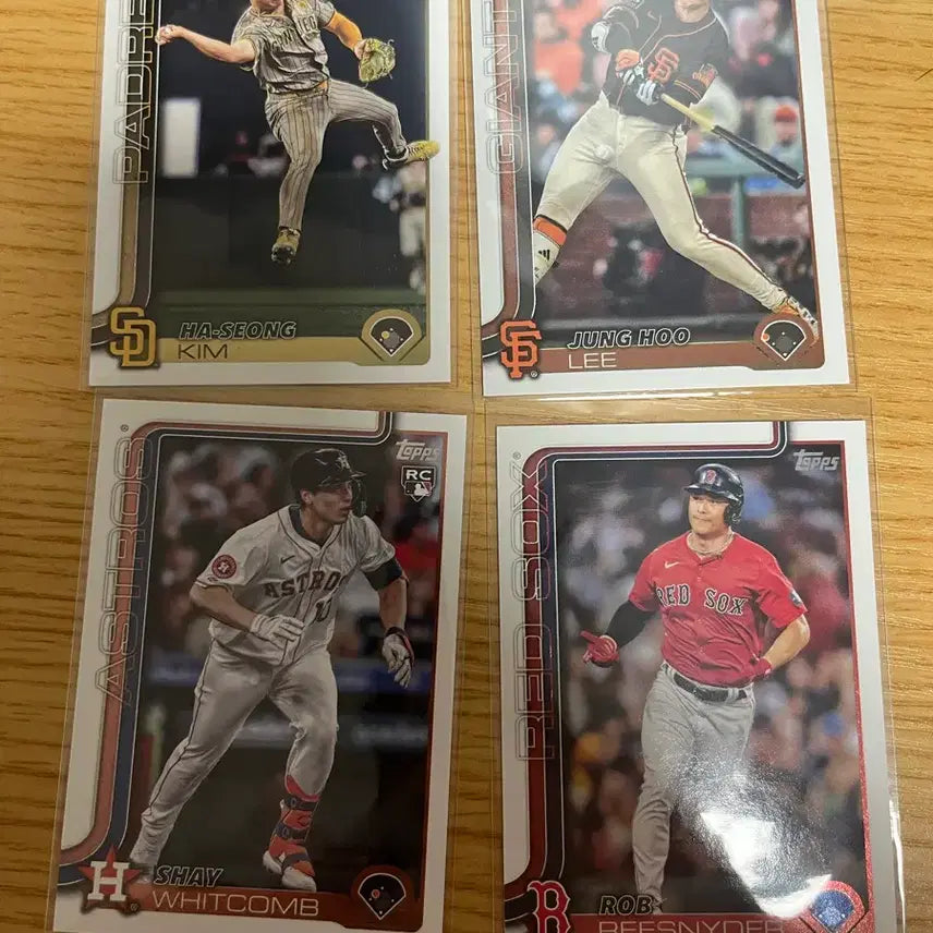 [BUNJANG] Topps 2025 Series 1 Korean Players Bundle Set (4 Cards) / 탑스 2025 시리즈1 한국선수 모음 4장 일괄판매