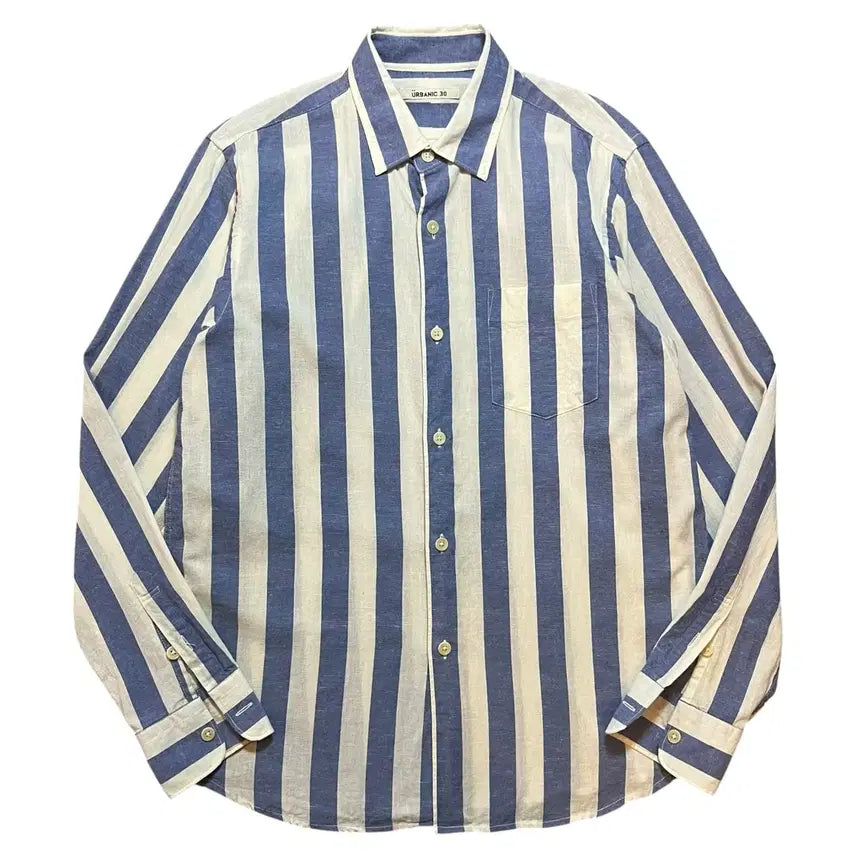 [BUNJANG] Urbanic30 Striped Marine Summer Shirt / 얼바닉30 스트라이프 마린 써머 셔츠