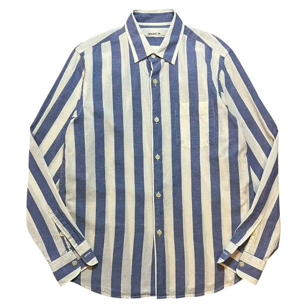 [BUNJANG] Urbanic30 Striped Marine Summer Shirt / 얼바닉30 스트라이프 마린 써머 셔츠