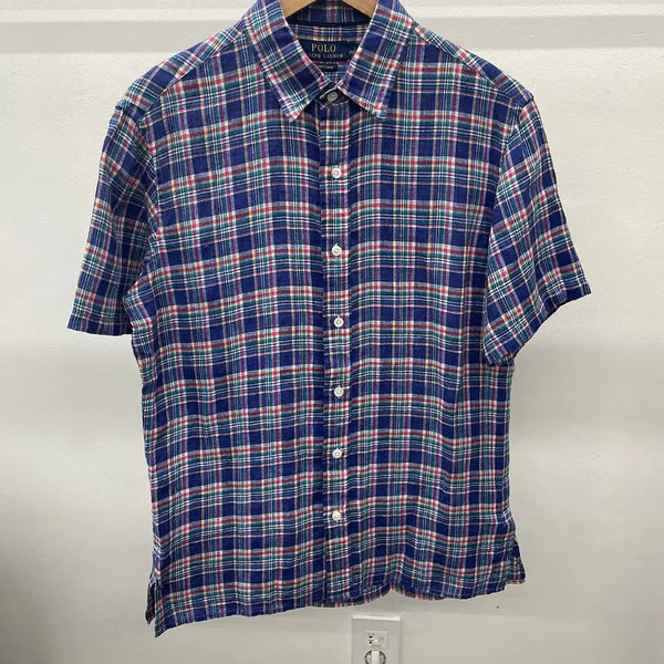 [BUNJANG] Polo Ralph Lauren 100% Linen Short Sleeve Shirt / 95~100)폴로 랄프로렌 린넨100% 반팔 셔츠