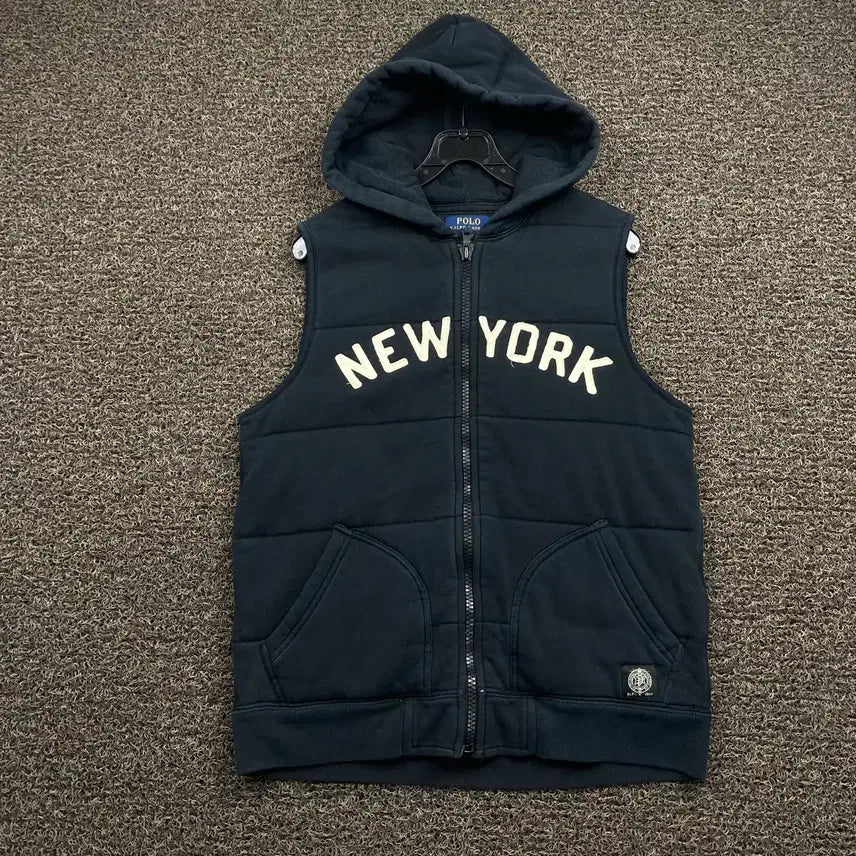 [BUNJANG] Polo Ralph Lauren New York Hooded Vest / 폴로 랄프로렌 뉴욕 후드 조끼