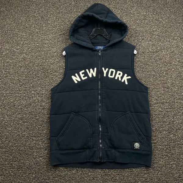 [BUNJANG] Polo Ralph Lauren New York Hooded Vest / 폴로 랄프로렌 뉴욕 후드 조끼
