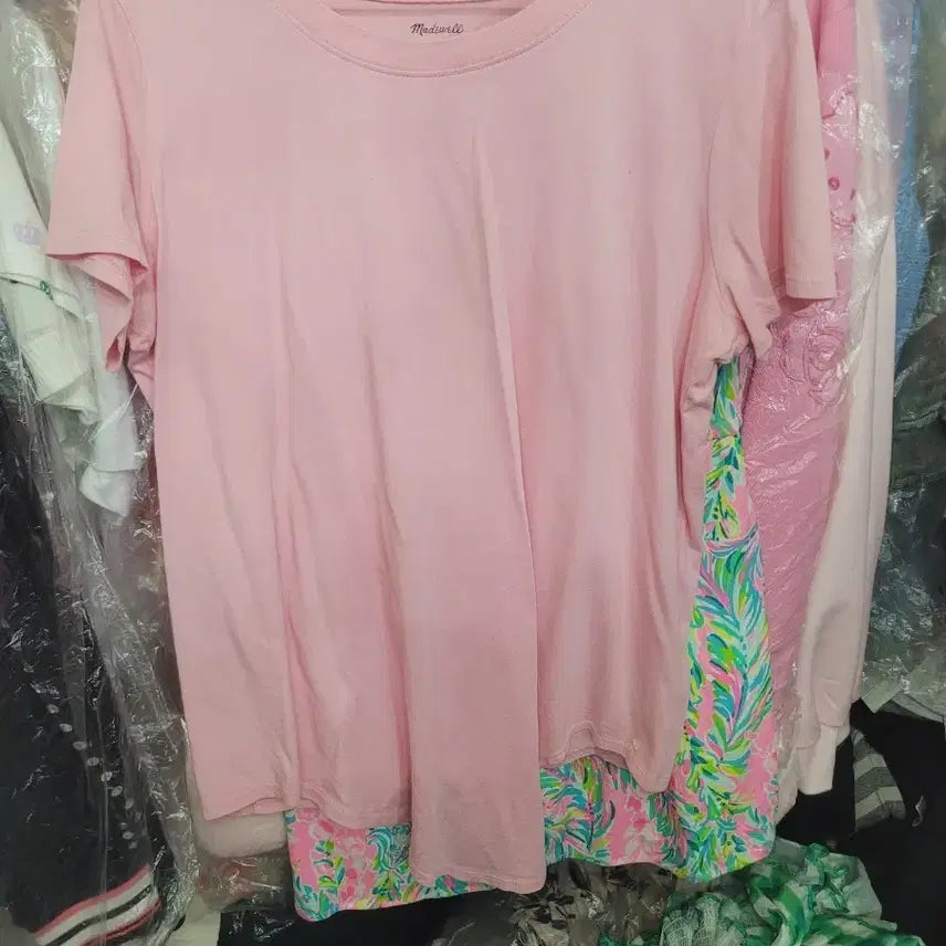 [BUNJANG] Madewell Pink Short Sleeve T-Shirt Size S / 메이드웰 핑크 반팔 티셔츠S수입
