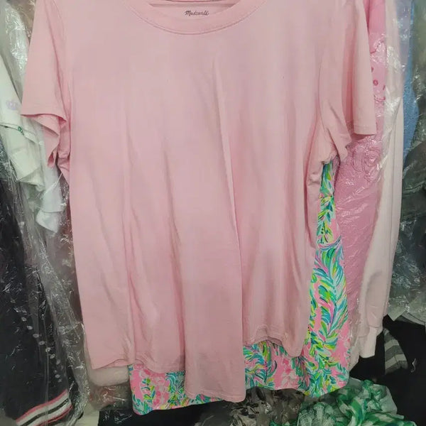 [BUNJANG] Madewell Pink Short Sleeve T-Shirt Size S / 메이드웰 핑크 반팔 티셔츠S수입