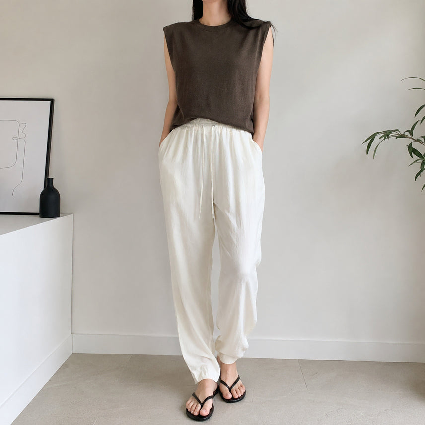 [BUNJANG] Theory Linen Banding Slacks / [26]띠어리 린넨 밴딩 슬랙스