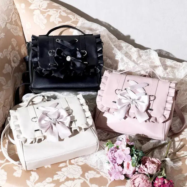 [BUNJANG] NOEMIE Lace-up 3-Way Backpack Bag / 노에미 NOEMIE 레이스업 3way 백팩 가방
