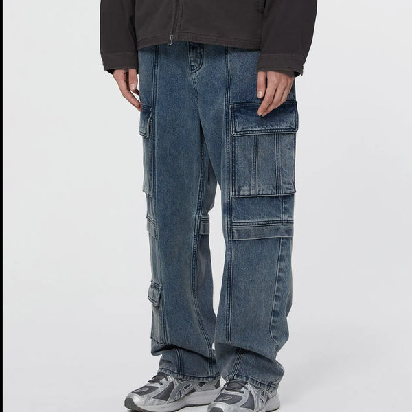 [BUNJANG] Ilcorsso Multi Pocket Denim Cargo Pants / 32인치)일꼬르소 멀티 포켓 데님 팬츠