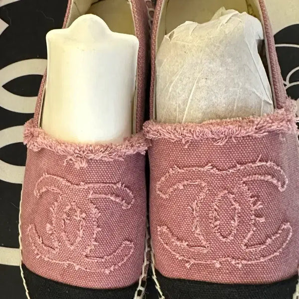 [BUNJANG] Chanel Espadrilles Pink Size 230 / 샤넬 에스파듀 핑크 230 정품 번개케어 가능
