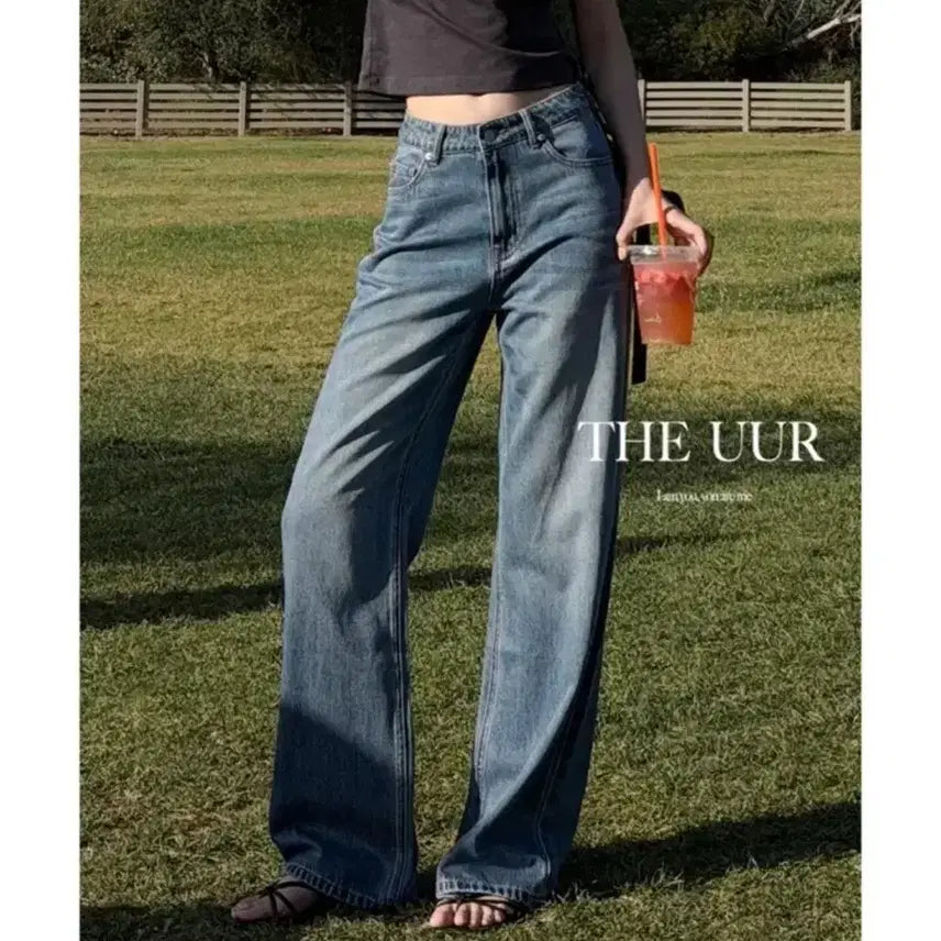 [BUNJANG] uur fluid line denim [vintage-blue] M / 택o 새상품 uur fluid line denim [vintage-blue] M