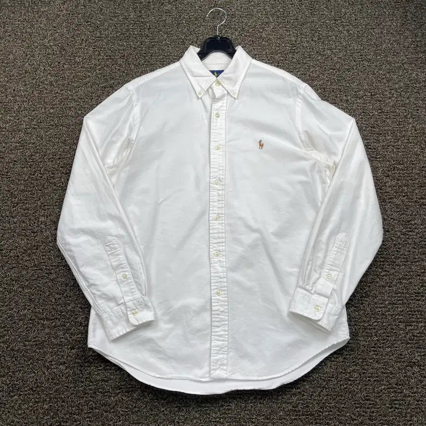 [BUNJANG] Polo Ralph Lauren Embroidered Logo White Oxford Shirt / 폴로 랄프로렌 자수로고 화이트 옥스포드 셔츠
