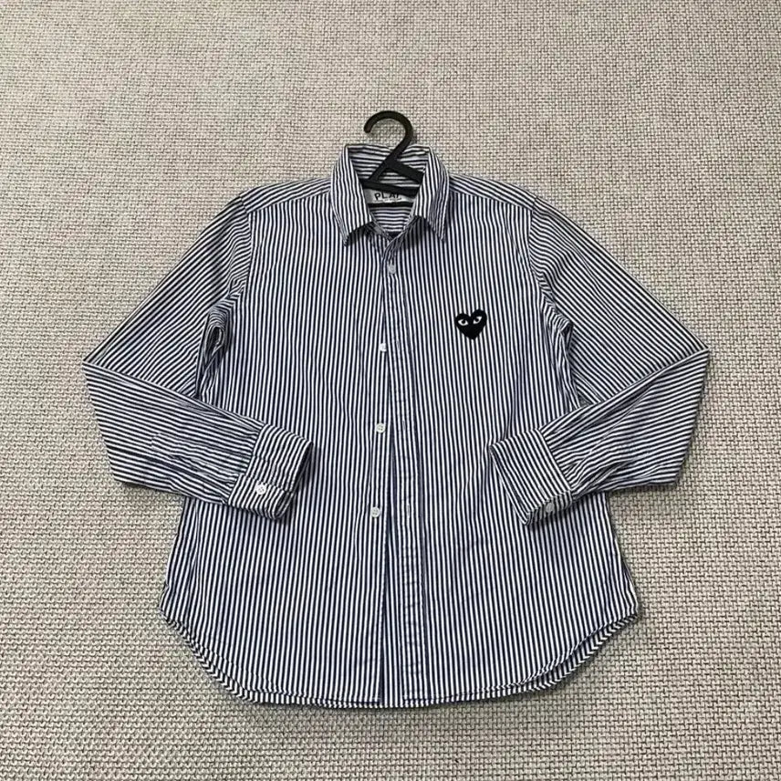 [BUNJANG] Comme des Garçons Play Navy Stripe Shirt / 꼼데가르송 플레이 셔츠 네이비 스트라이프