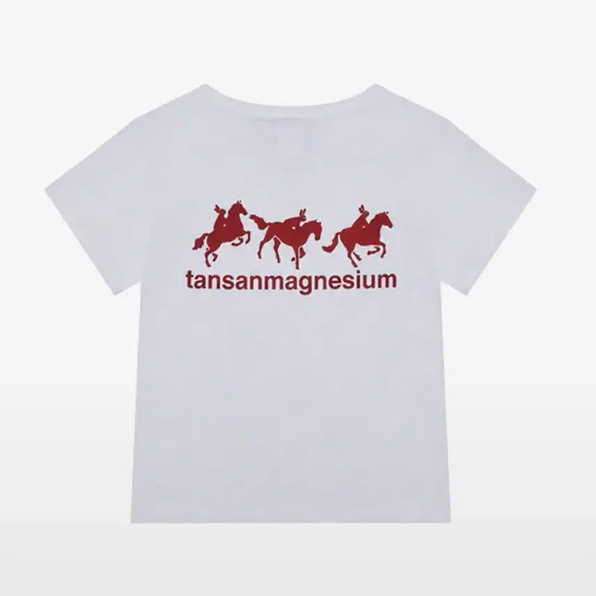 [BUNJANG] Horse Rabbit T-Shirt (White/Red) / [새상품/교환가능] 탄산마그네슘 홀스 래빗 티셔츠 (화이트/레드)