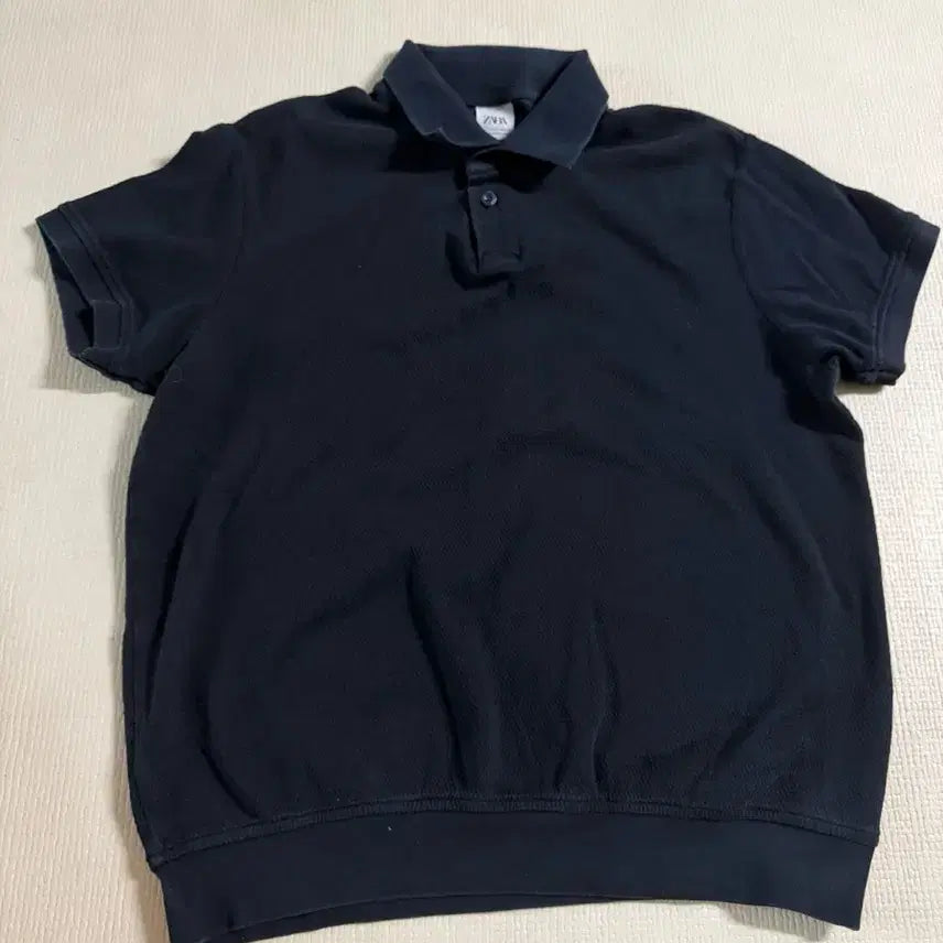 [BUNJANG] ZARA Men's Navy Short-Sleeve Polo T-Shirt Size S / ZARA 자라 폴로 넥카라 반팔 티셔츠 남성 네이비 s사이즈