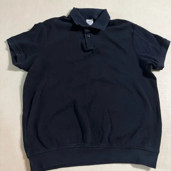 [BUNJANG] ZARA Men's Navy Short-Sleeve Polo T-Shirt Size S / ZARA 자라 폴로 넥카라 반팔 티셔츠 남성 네이비 s사이즈