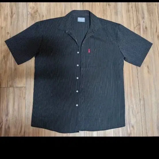 [BUNJANG] CHOCALAT Striped Short Sleeve Shirt / CHOCALAT 스트라이프 반팔 셔츠