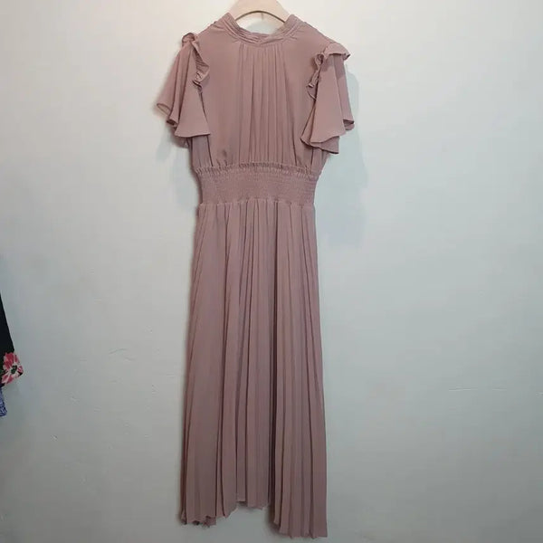 [BUNJANG] GRL Pink Ribbon Long Dress / 인디핑크 러블리 리본 롱 원피스 GRL