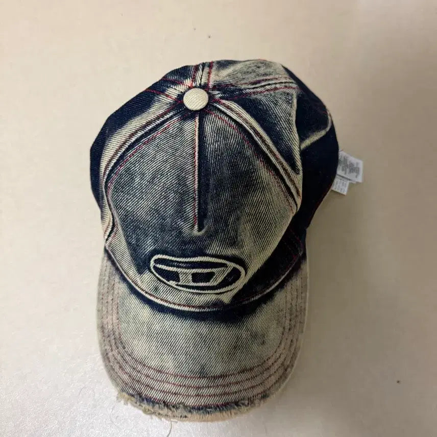 [BUNJANG] Diesel C-Seymon Treated Denim Baseball Cap Blue White / 디젤 C-세이몬 트리티드 데님 베이스볼 캡 블루 화이트