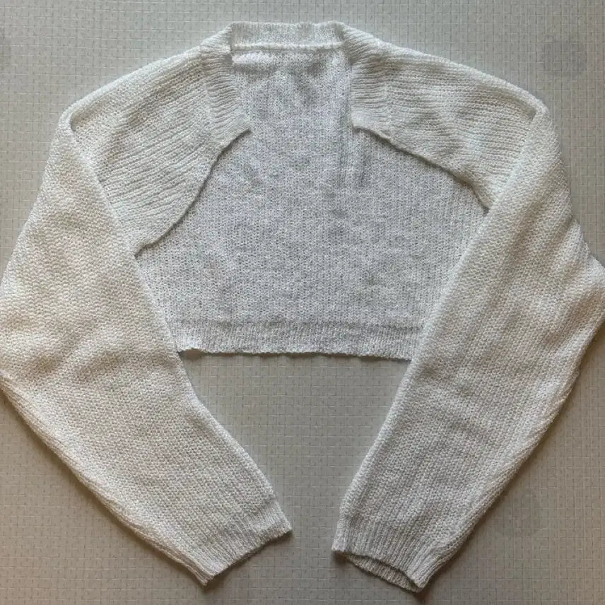 [BUNJANG] White Bolero Cardigan / 화이트 볼레로 가디건