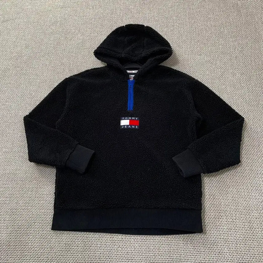 [BUNJANG] Tommy Hilfiger Half-Zip Fleece Hoodie / M 타미힐피거 반집업 후리스 후디 B.5340