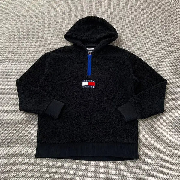 [BUNJANG] Tommy Hilfiger Half-Zip Fleece Hoodie / M 타미힐피거 반집업 후리스 후디 B.5340