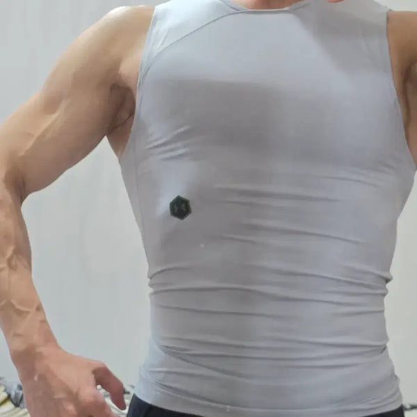 [BUNJANG] Under Armour Heatgear Compression Fit Sleeveless Grey / 새제품 -언더아머 히트기어 컴프레션핏 슬리브리스 그레이