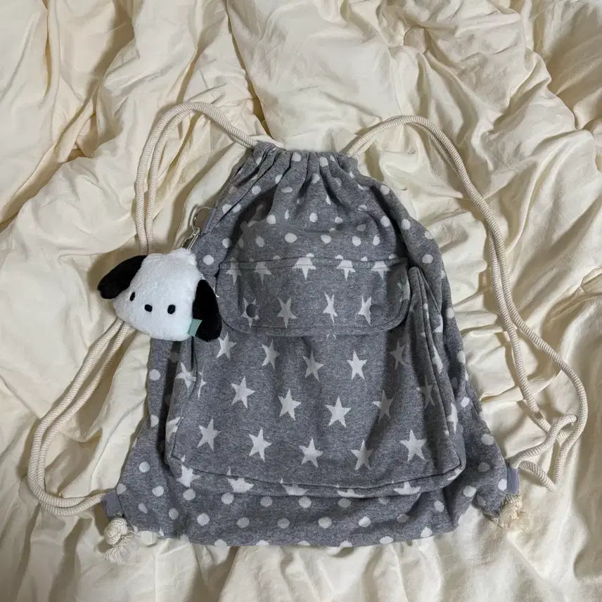 [BUNJANG] Star Print Drawstring Backpack / 별땡땡이 복조리백팩