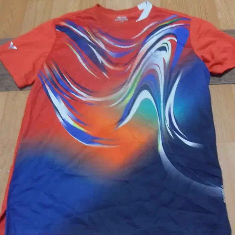 [BUNJANG] Victor Men's Round Neck Short Sleeve Badminton T-Shirt / 6천원구제 빅터 남성 반팔 라운드 티셔츠 배드민턴복 4