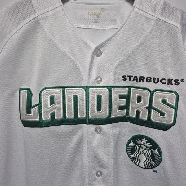 [BUNJANG] SSG Landers Starbucks 22nd Anniversary Limited Edition White Baseball Jersey / 한정판 SSG랜더스벅 화이트 유니폼 100