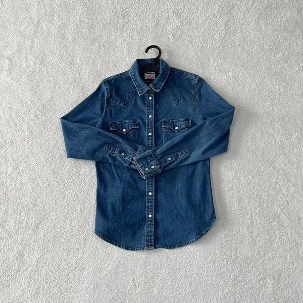 [BUNJANG] Levi's Women's Western Denim Shirt / S 리바이스 여성 웨스턴 데님셔츠