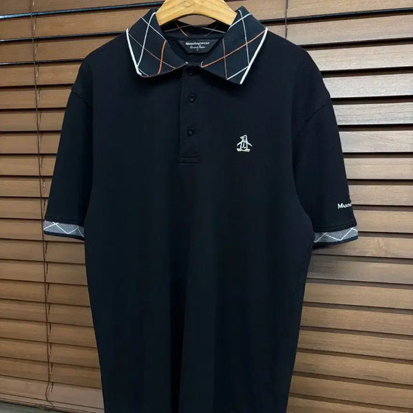 [BUNJANG] Munsingwear Argyle Check Pattern Collar Polo T-Shirt Golf Wear / Munsingwear 먼싱웨어 아가일 체크 패턴 카라 폴로 티셔츠 골프웨어