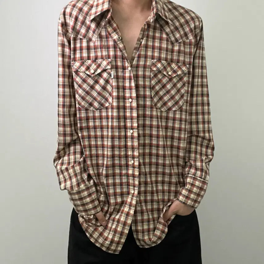 [BUNJANG] Levi's Vintage Check Western Shirt XL / 리바이스 빈티지 체크 웨스턴 셔츠 XL