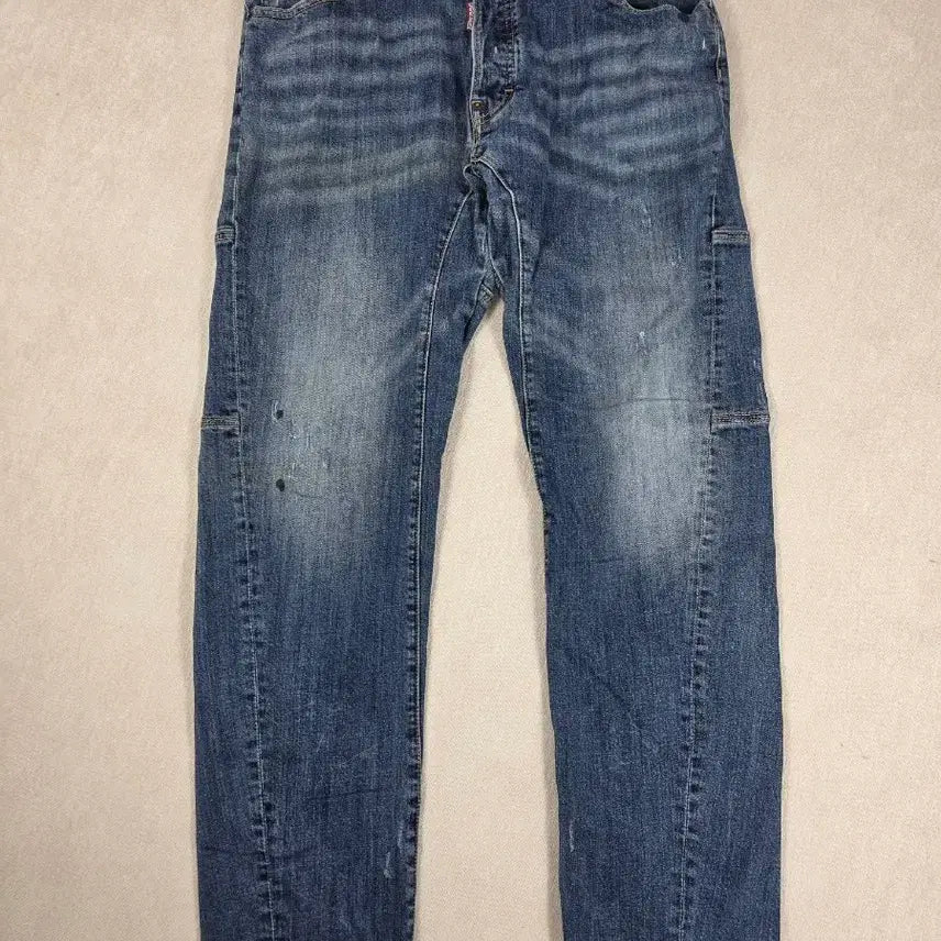 [BUNJANG] DSQUARED2 Men's Italian Made Distressed Denim Jeans - Size IT 56 (Big Size) / 디스퀘어드2(DSQUARED2) 입체 절개 데님 진 청바지