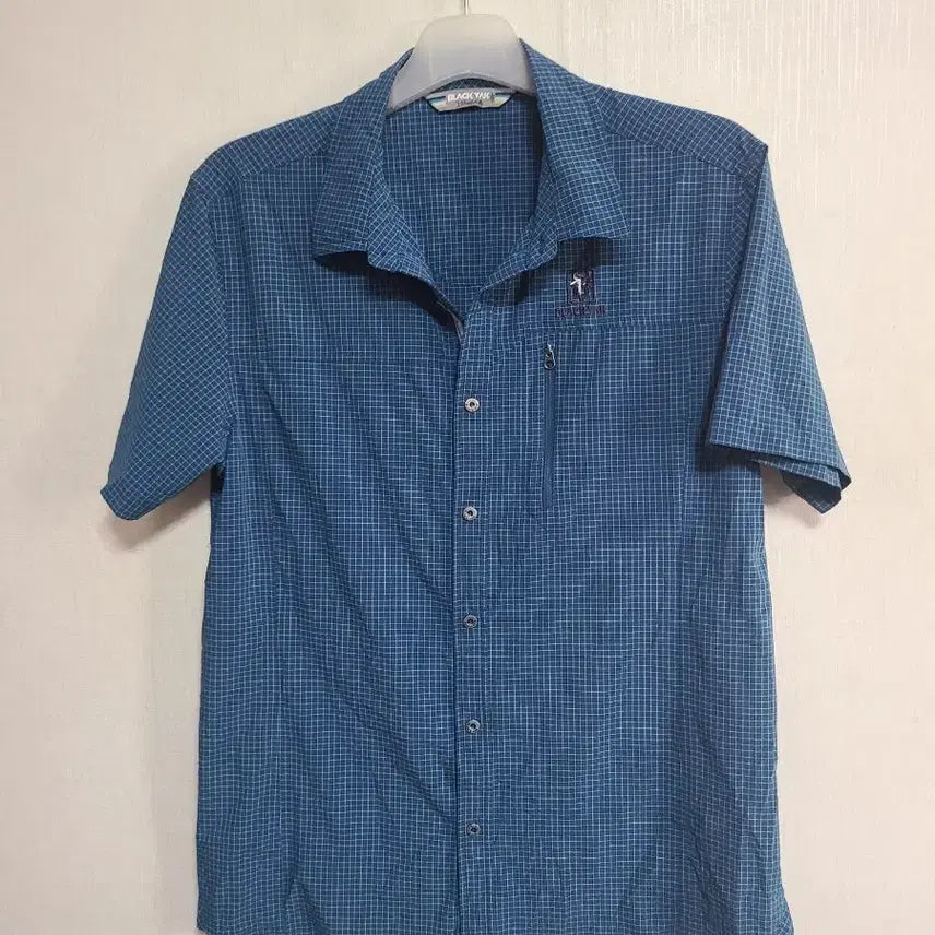 [BUNJANG] Black Yak Check Short-Sleeve Shirt - Size 105 / 블랙야크 체크 반팔 셔츠 105