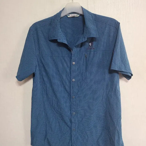 [BUNJANG] Black Yak Check Short-Sleeve Shirt - Size 105 / 블랙야크 체크 반팔 셔츠 105