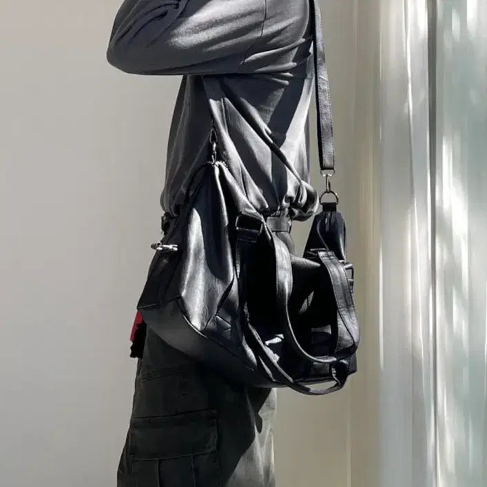 [BUNJANG] Reccode Slow Two-Way Leather Bag / 레코디 슬로우 투웨이 레더백