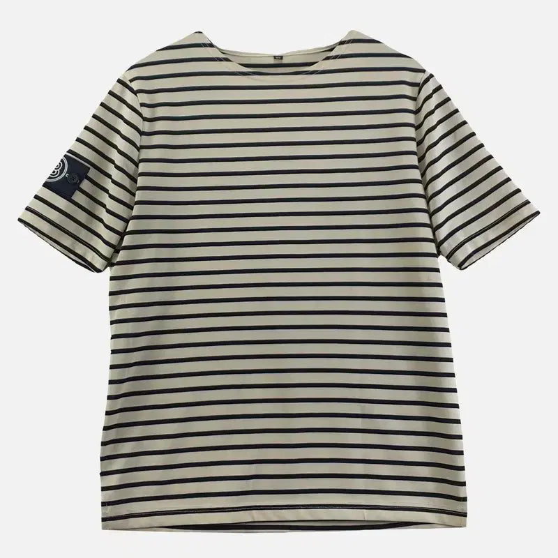 [BUNJANG] Vintage All Day Men's Short Sleeve T-Shirt Cream 95 / 크림 남자 반팔티 95 N8107