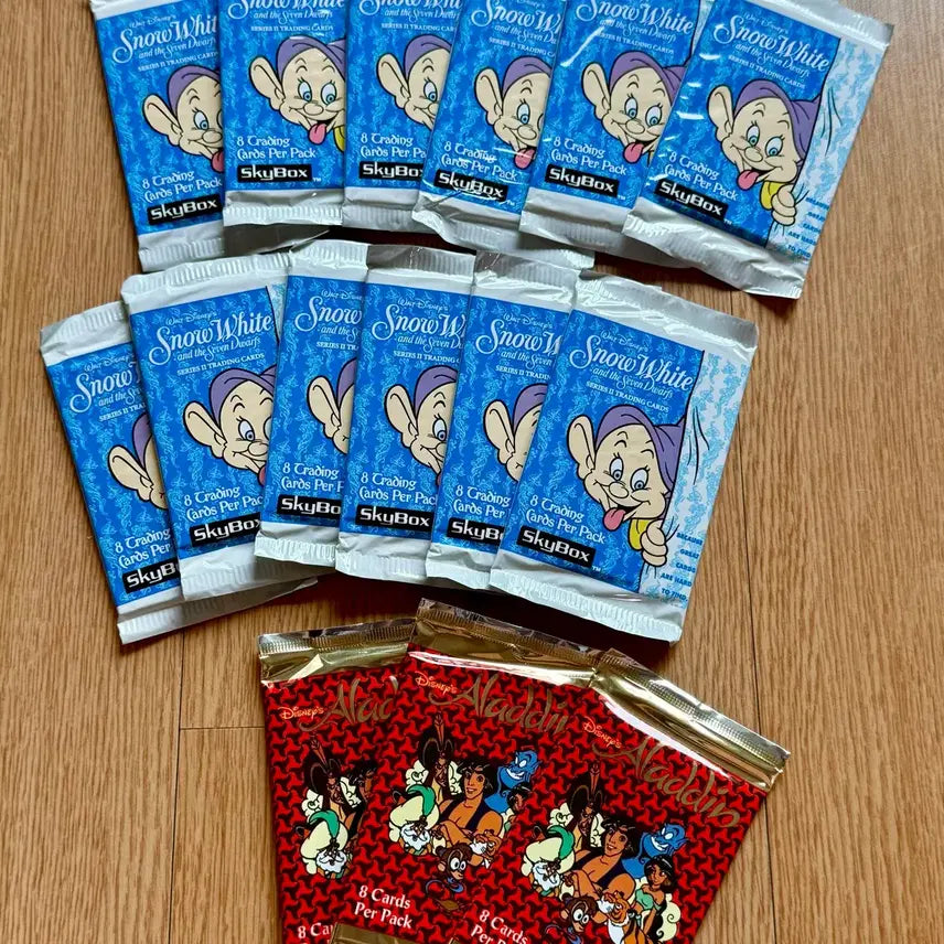 [BUNJANG] Disney Snow White / Aladdin Random Card Pack Bundle Set (15 Packs) / (일괄)디즈니 백설공주 / 알라딘 랜덤 카드팩