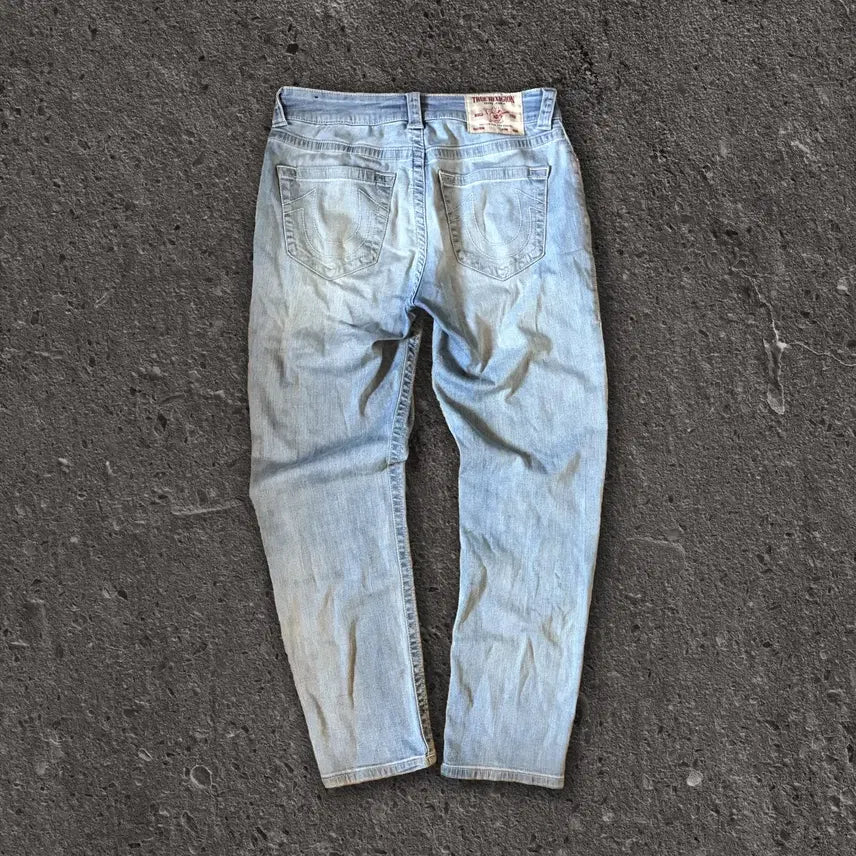 [BUNJANG] True Religion Washed Light Wash Denim Jeans / 32) 트루릴리젼 워싱 연청 데님